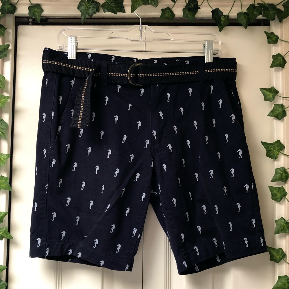 Navy Blue Business Casual Shorts